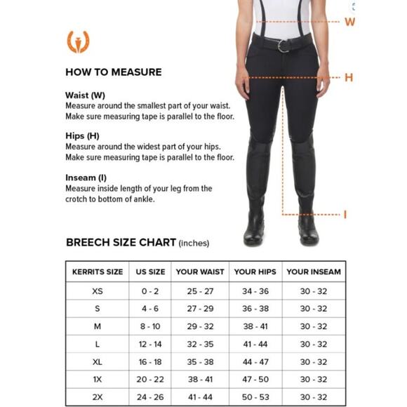 KERRITS Crossover II® Knee Patch Riding Breech Equestrian Horses Size M - Picture 6 of 6